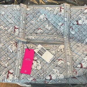 Vera Bradley Beary Merry Polar Bear Iconic Tote New Sealed